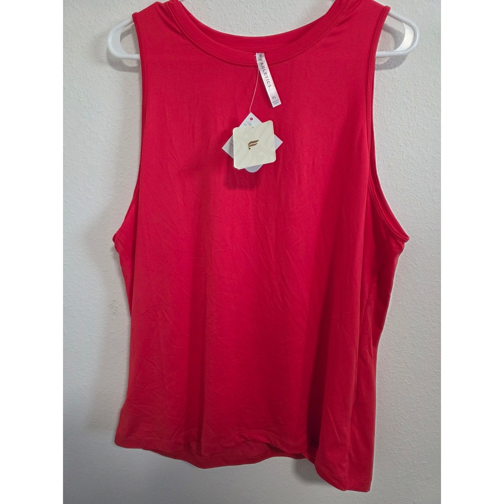 Fabletics Blake Open Back Tank Strawberry Red XL Dry-Flex Activewer